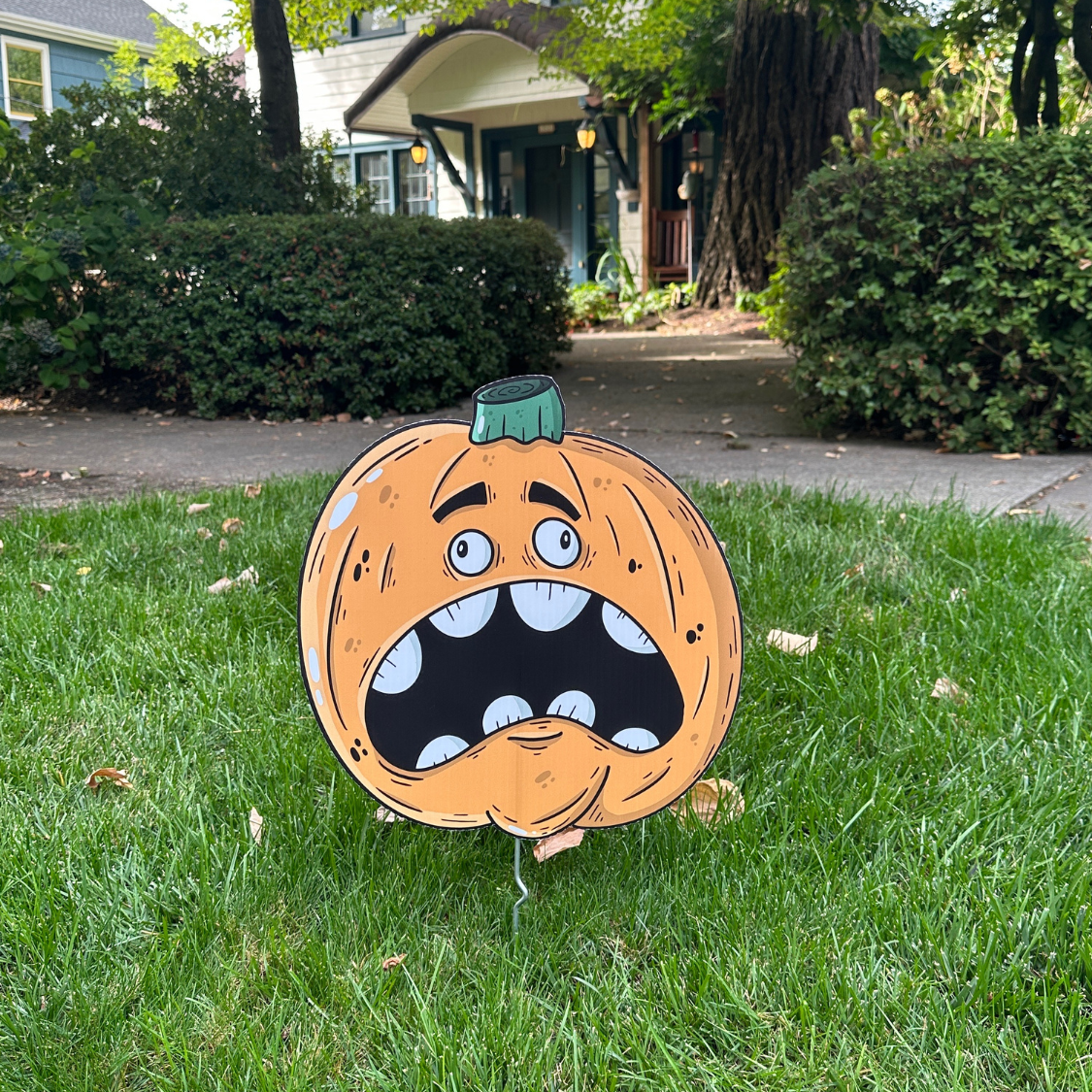 Roundy the Spicy Pumpkin | Halloween Yard Decoration
