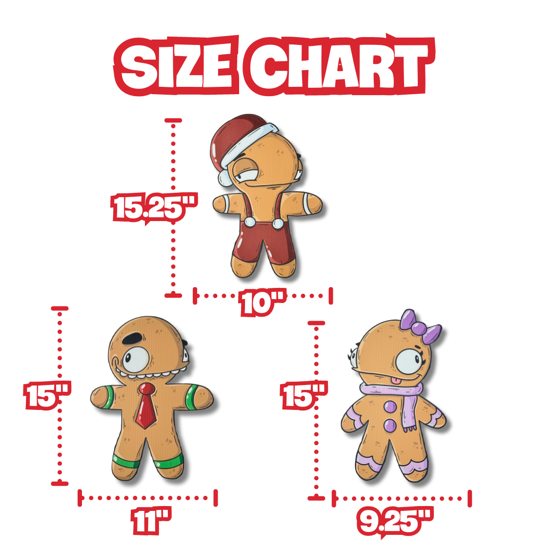 The Gingerbread Buddies | Holiday Yard Decoration Set (5-Pack)