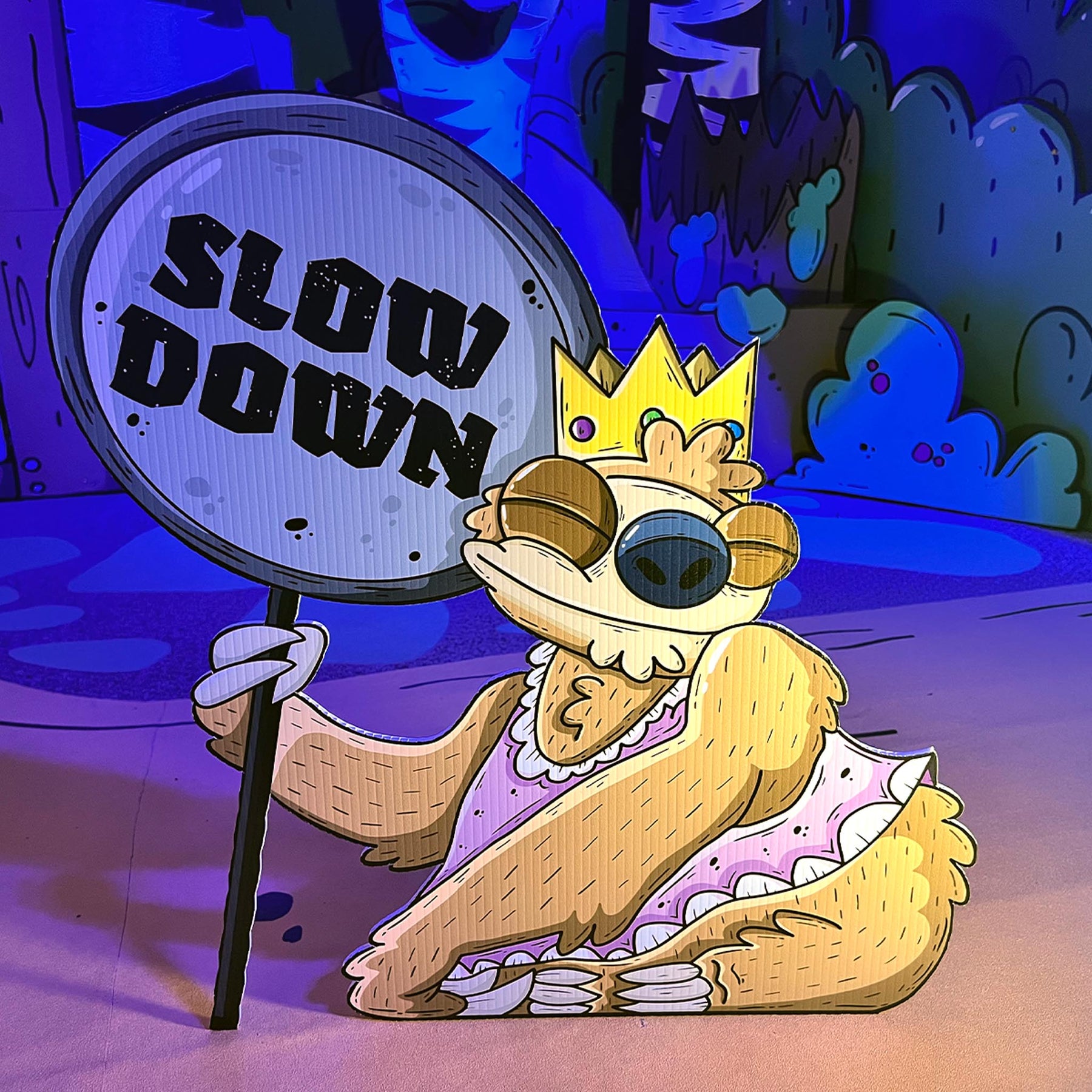 Sofia the Sloth | "Slow Down" Yard Sign (Wonderwood Edition)