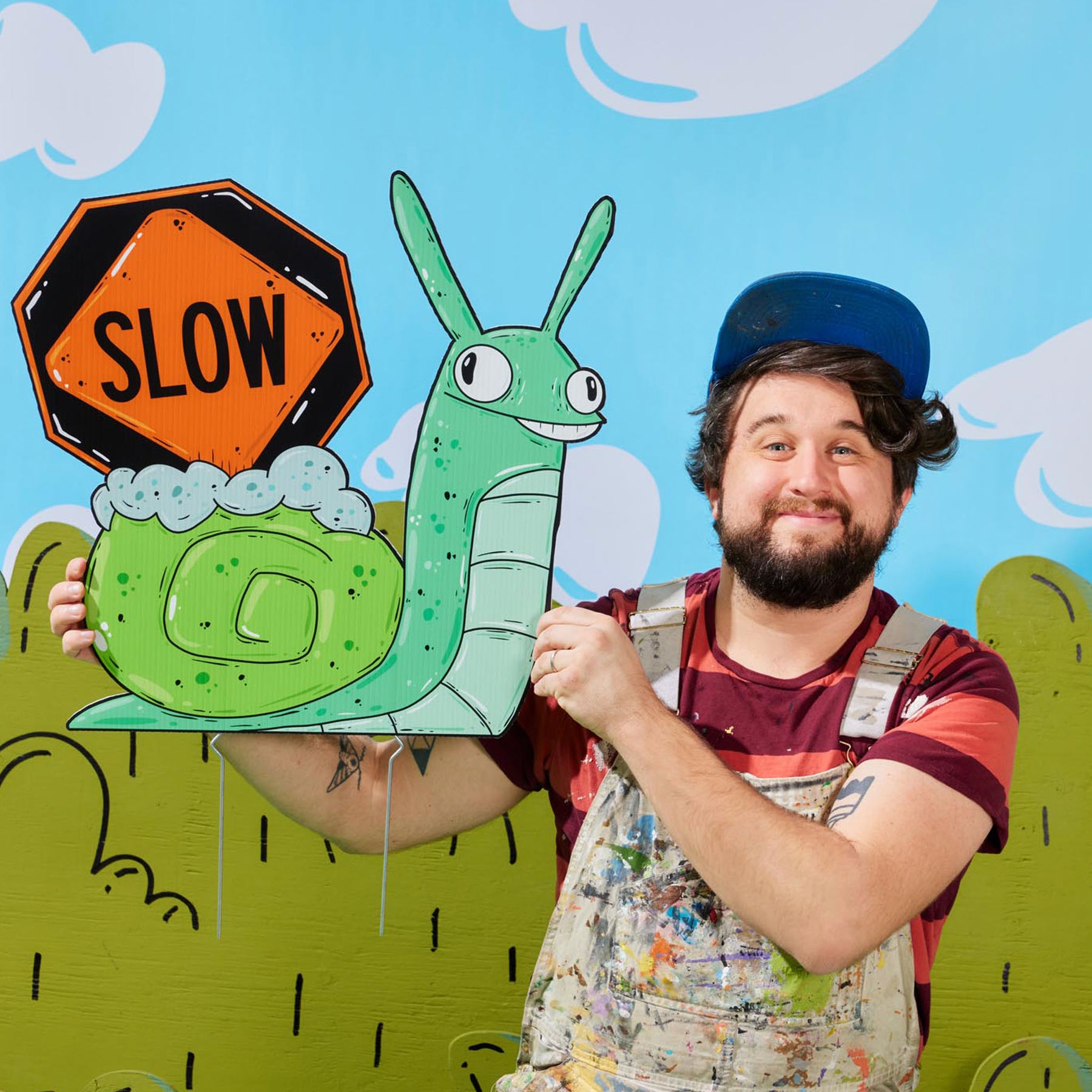 Sonny the Snail | "Slow" Yard Sign