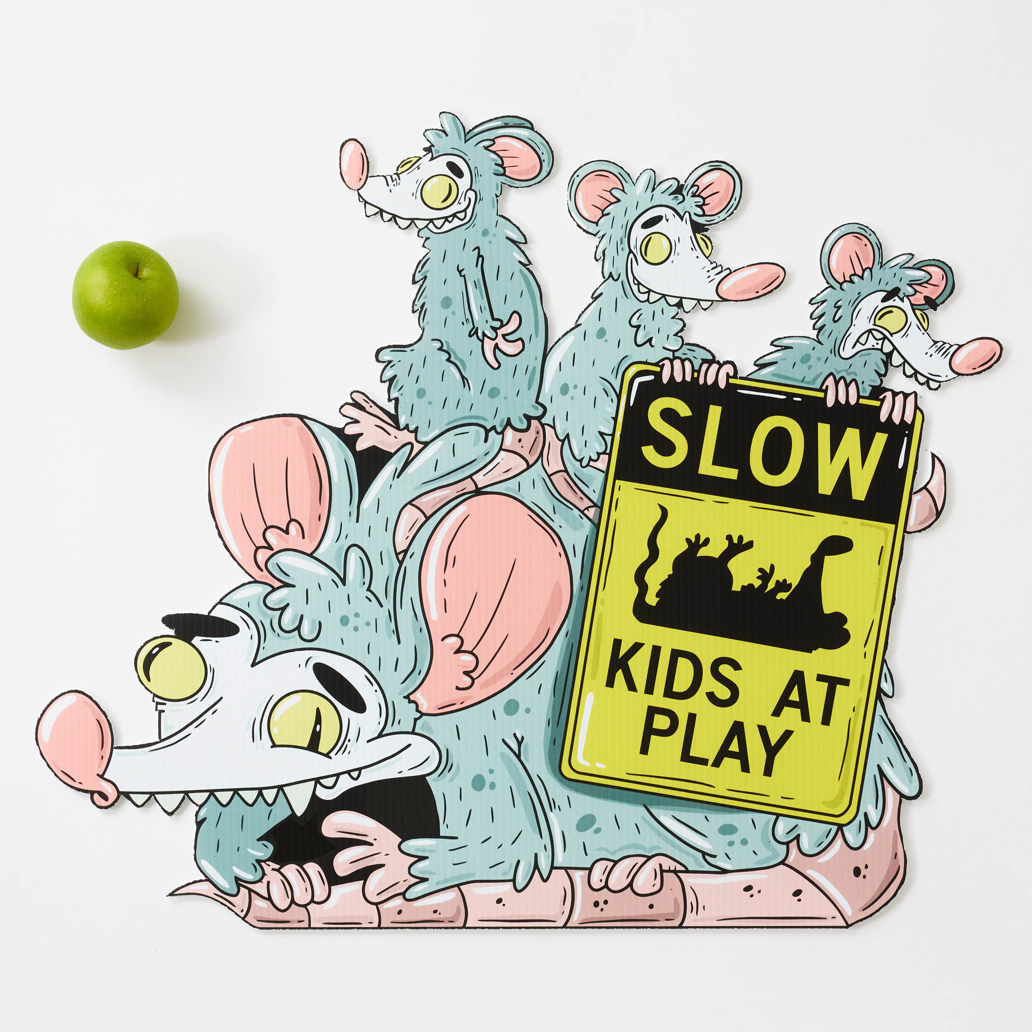 The O'Possum Family of Possums | "Kids at Play" Yard Sign