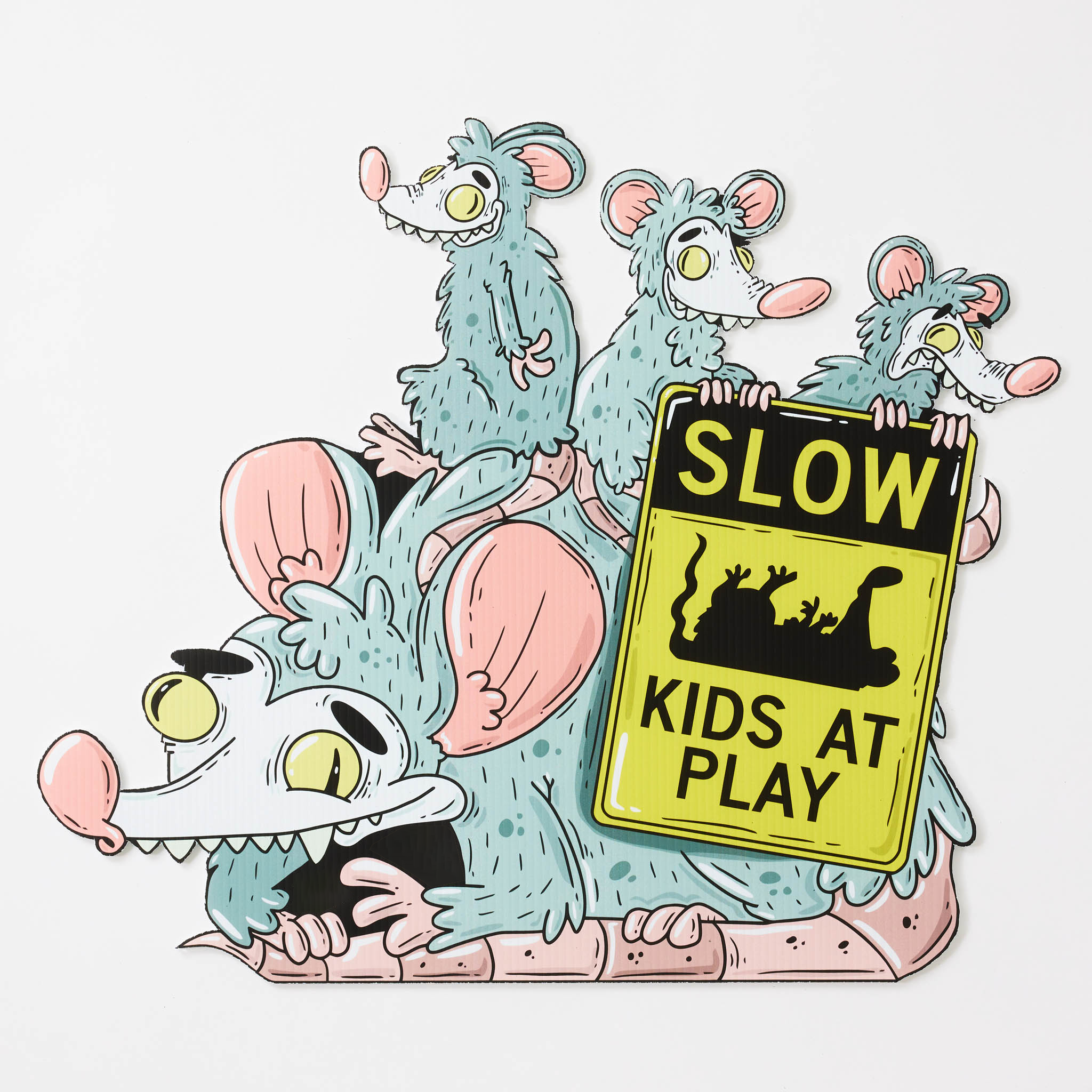 The O'Possum Family of Possums | "Kids at Play" Yard Sign