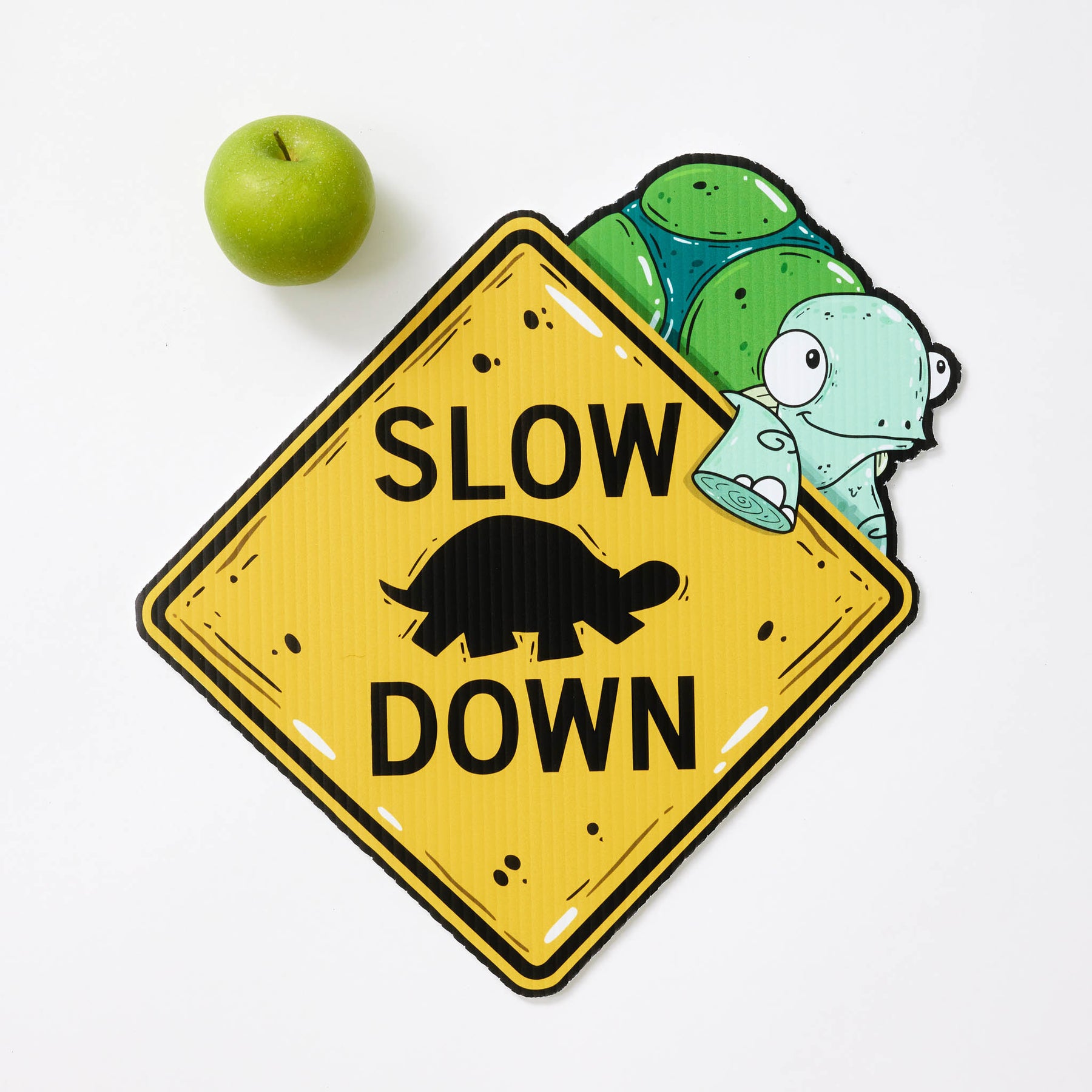 Terrance the Turtle | Mini "Slow Down" Yard Sign