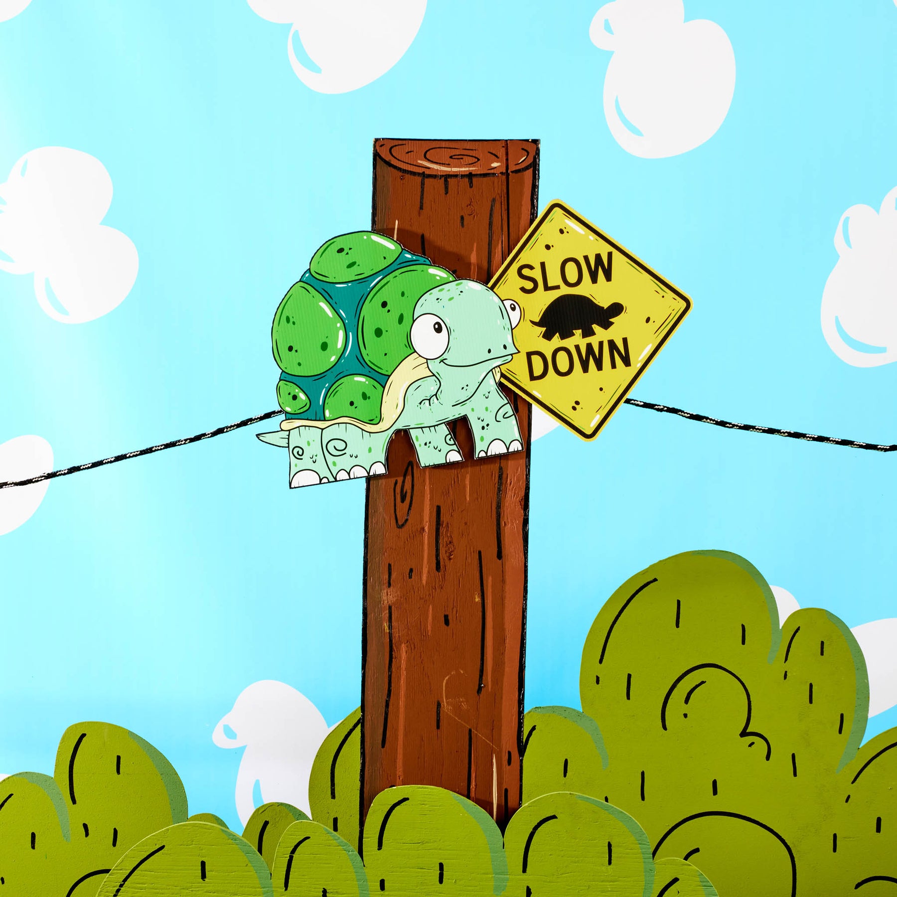 Terrance the Turtle | "Slow Down" Yard Sign